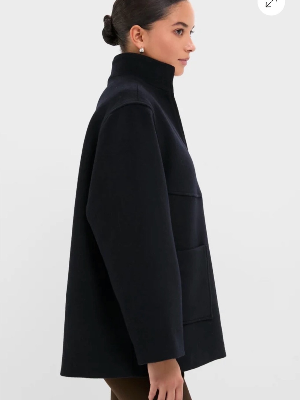 Tuckernuck Navy Wool Joan Coat - Picture 2 of 5